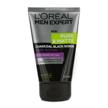 LOreal Men Expert Pure & Matte Charcoal Black Scrub