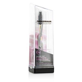 Stainless Steel Brow Shaping Scissors & Brush (Studio Collection)