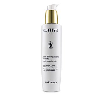 Sothys Vitality Cleansing Milk - For Normal to Combination Skin , With Grapefruit Extract