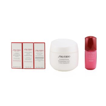 Shiseido Age Defense Ritual Essential Energy Set (For All Skin Types): Moisturizing Cream 50ml + Cleansing Foam 5ml + Softener Enriched 7ml + Ultimune Concentrate 10ml + Eye Definer 5ml