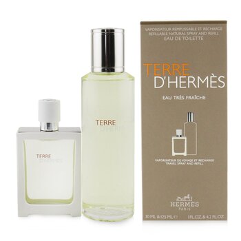 Terre D'Hermes Eau Tres Fraiche Coffret: Eau De Toilette Spray 30ml/1oz + Refill 125ml/4.2oz