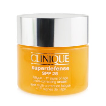 Clinique Superdefense SPF 25 Fatigue + 1st Signs Of Age Multi-Correcting Cream - Very Dry to Dry Combination