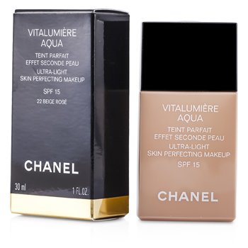 Chanel Vitalumiere Aqua Ultra Light Skin Perfecting Make Up SFP 15 - # 22 Beige Rose