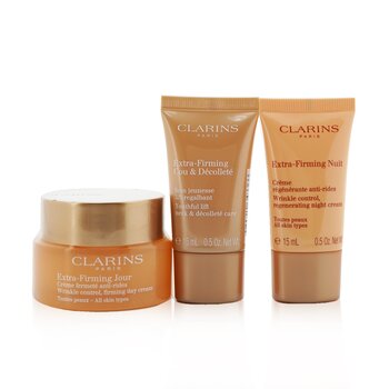 Clarins Extra-Firming Collection: Day Cream 50ml + Night Cream 15ml + Neck & Decollete Care 15ml