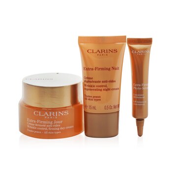 Clarins Extra-Firming Collection: Day Cream 50ml+ Night Cream 15ml+ Phyto-Serum 10ml+ Bag
