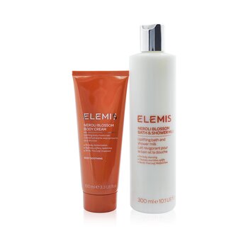 Elemis Neroli-Infused Body Duo Set: Neroli Blossom Bath & Shower Milk 300ml+ Neroli Blossom Body Cream 100ml