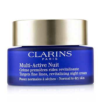 Clarins Multi-Active Night Targets Fine Lines Revitalizing Night Cream - For Normal to Dry Skin (Box Slightly Damaged)